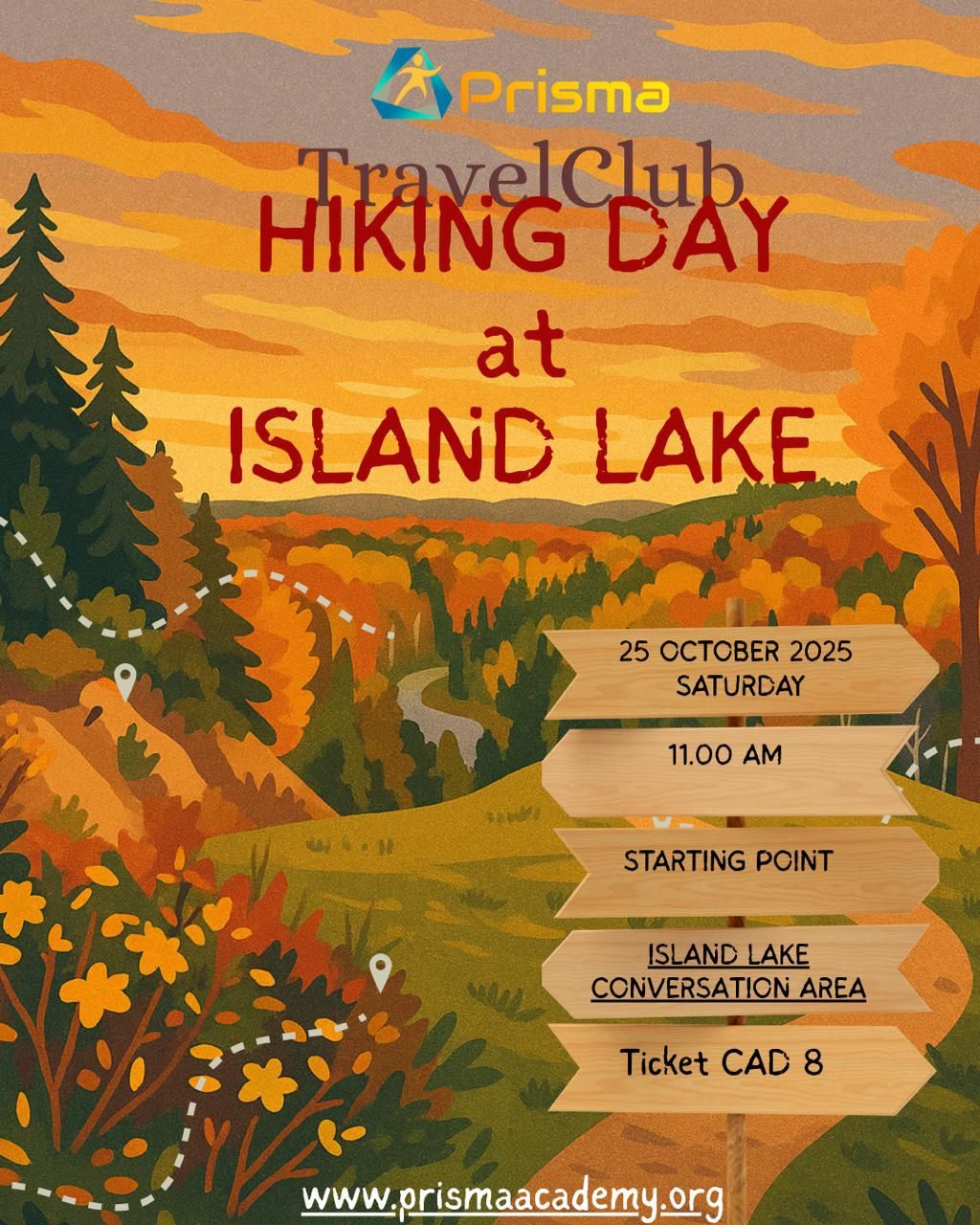 Travel Club Hiking Day at Island Lake